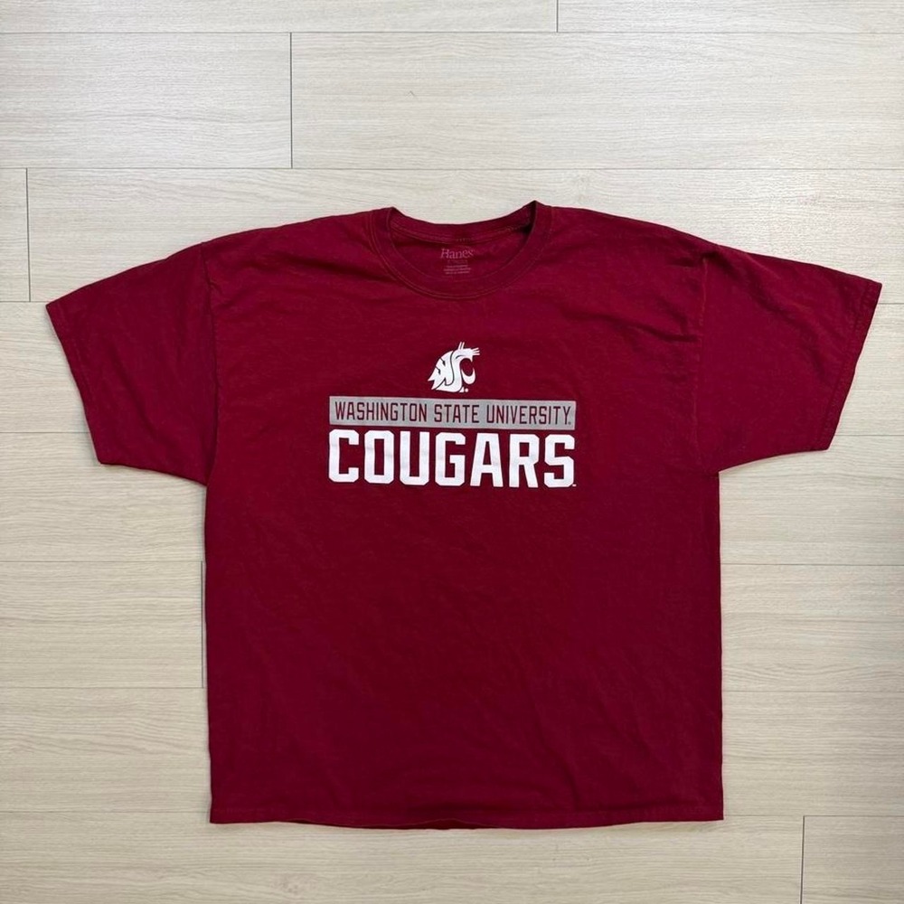 Washington State University Cougars Red Short Sleeve Shirt Mens Size XXL College